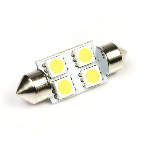 LED Car Bulb C5W 4 SMD 5050 COLD WHITE 31 mm
