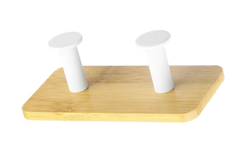 YG-DH13-WHITE | Bamboo clothes hanger | Towel holder | Hanger with two hooks