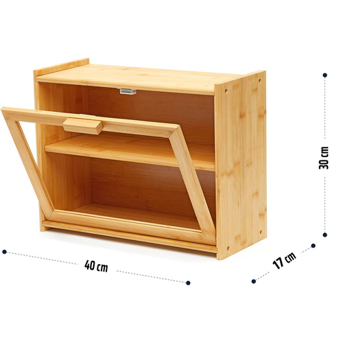 FC-B317 | Sac à dos en bambou avec étagère | Boîte à pain Grande boîte à pain pour pain, petits pains