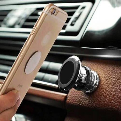 M047-Negru | Suport magnetic din aluminiu pentru telefon/tableta/navigatie