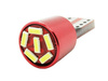 Bombilla coche LED W5W T10 6 SMD 3014 DELANTERO CAN BUS ROJO
