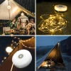Multifunkčná LED kempingová lampa s 10 m girlandou, powerbankou a magnetom | Vodotesná lampa so vstavanou 2000 mAh batériou, 5 režimami svietenia | KQ-5004