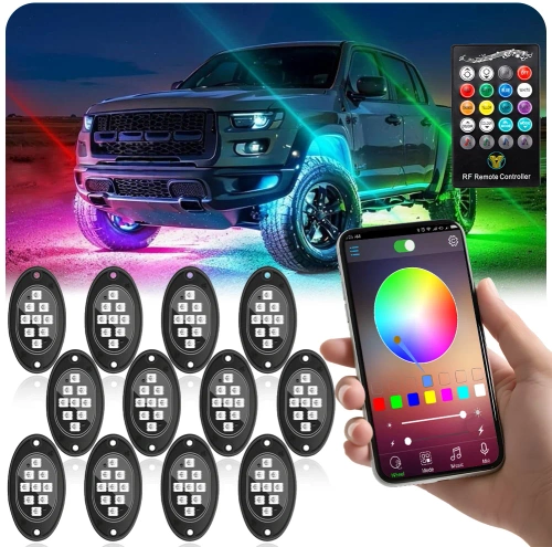 Автомобільні лампи | RGB LED | 12 шт