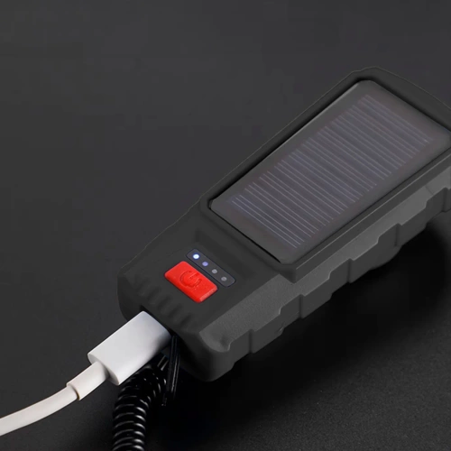 Solární světlo na kolo s klaksonem 130 dB | LED osvětlení 400 lm | Voděodolné světlo na kolo | QX-LY-17-2