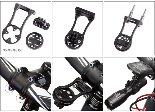 Suporte de mesa para computador de bicicleta e GoPro | Suporte de alumínio compatível com Garmin, Bryton | MBZJ-042