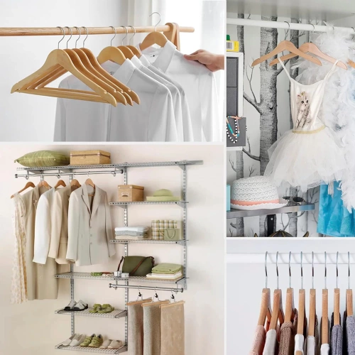 HLD-Z10 | Set kleerhangers | Houten kleerhangers