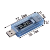 KWS-V20-BLUE | Digitální voltmetr | USB tester | Měřič spotřeby napětí a proudu | Multifunkční zařízení pro kontrolu kapacity baterie