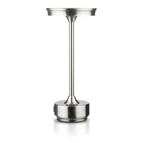 HJA30-PLATA | Lámpara de mesa con batería incorporada | Lámpara de noche con tres colores de luz | Lámpara atmosférica para hotel o restaurante.