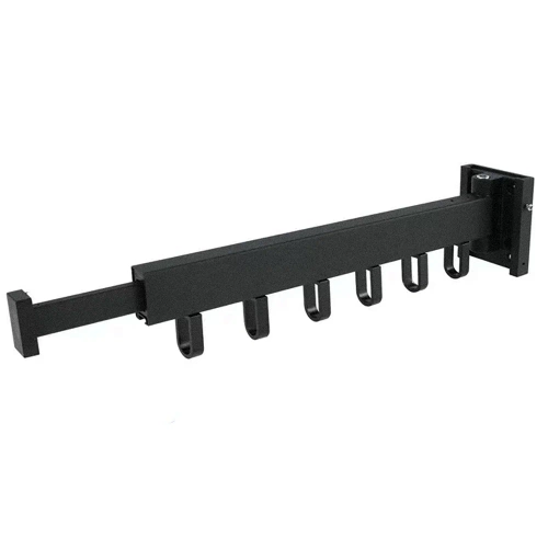 LYJ-S30-ZWART | Opvouwbare kleerhanger | Opvouwbare droger | Wandrail met haken
