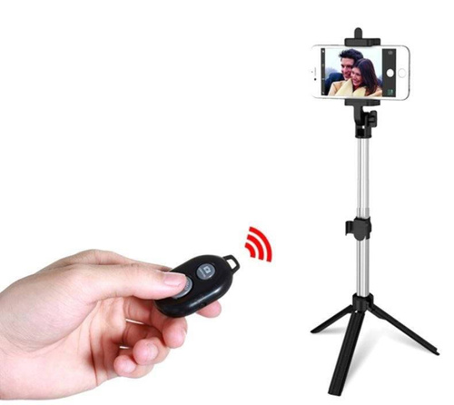 PSI-S003 | Selfie-stick med bluetooth fjernbetjening | Monopod stativ | En pind til at tage billeder