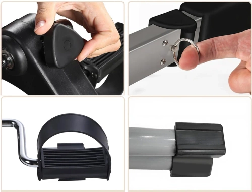 Mini bicicleta estática con resistencia ajustable y contador LCD | Bicicleta de rehabilitación plegable para brazos y piernas | Rotor | DH-301