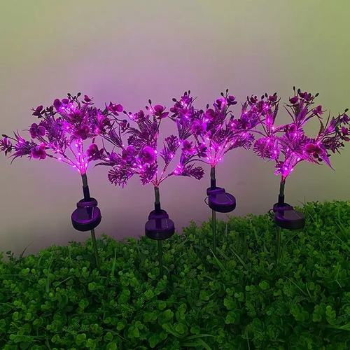 FLD-16-PURPLE | Solar garden lamp LED Orchid bouquet | 60cm, 600mAh
