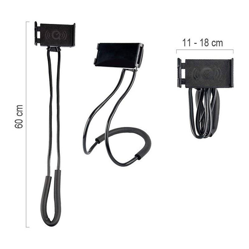 N005-Negru | Stand universal | suport pentru gat / selfie stick pentru telefon