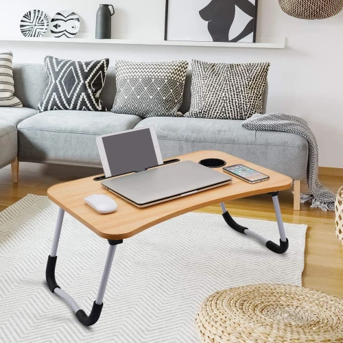 LFD-6040-HOUT | Laptoppad | Opklapbare ontbijttafel | Bedstandaard
