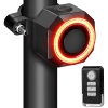 Slim achterlicht voor de fiets met alarm | 4-in-1 LED-fietsalarm | Remlicht met claxon 110 dB | BBL-A6