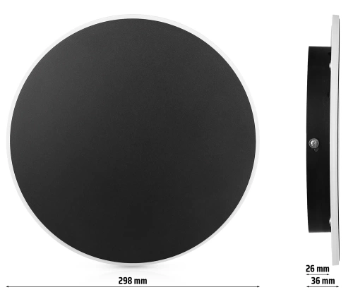 BD20-30CM-B | LED-wandlamp | Wandlamp ⌀30 cm | Moderne ronde lamp