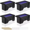 BS-113 | Conjunto de 4 lâmpadas solares de jardim para montagem em escadas, cercas, balaustradas