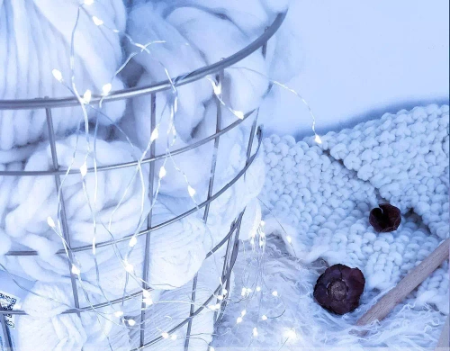 FLD-200LED-WC | Guirlanda solar, lâmpada de jardim acionada | 200 LEDs, 20m | Branco frio