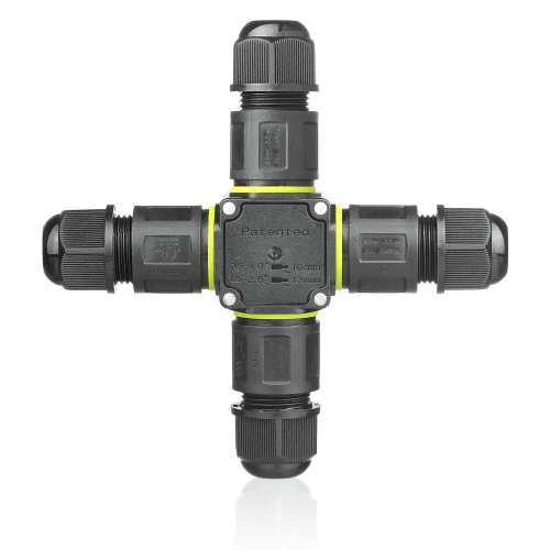 Mufă de conexiune cablu etanșă IP68 | conector auto-strângător X 3 pini 450 V 24 A pentru cabluri 4–11 mm | M684-X