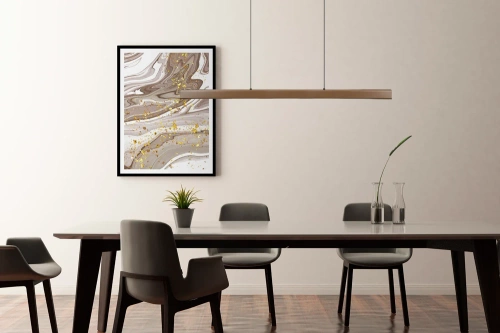 SX41-100CM-40W-BR | Moderne rektangulær hængelampe | fjernbetjening | LED | Brun