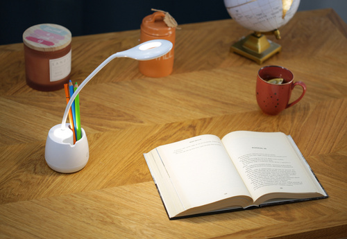 MT-812 | Lampada da scrivania LED da 5 W con modalità notturna | Contenitore per penne, pastelli