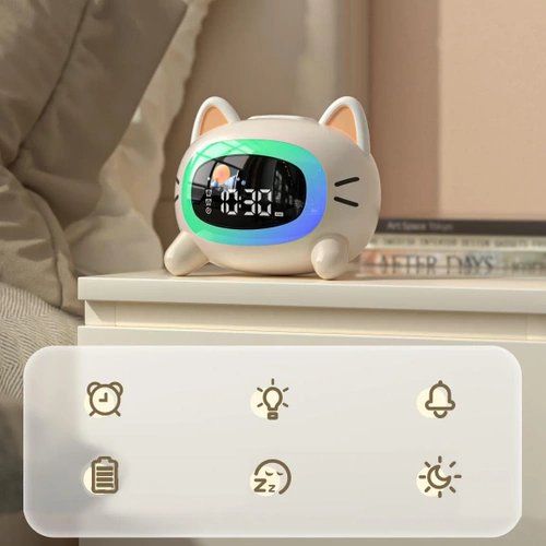 SG-5-W | Despertador com luz LED | Assista com função de mudança de cor