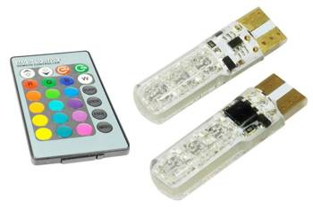 W5W T10 RGB LED-Blister mit Farbwechseltreiber