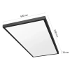 LED-Aufbaupanel 120x60 cm | 120 W | 12.000 lm | schwarz Deckenpanel