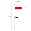 FLD-12-PO | LED saulės sodo lempa su Lenkijos vėliava | 73 cm 600 mAh