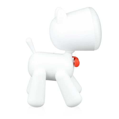 Aranyos kutya alakú LED asztali lámpa, fényerőszabályzással és USB-akkumulátorral | Waggy Puppy íróasztali lámpa | YG-TD104-W