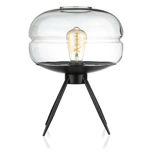 BH-233-TS | Stilfuld sengelampe med glasskærm | Moderne bordlampe i glas