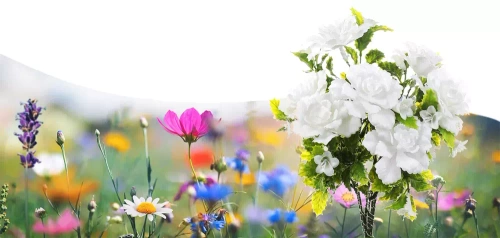 FLD-27-ALB | Lampă solară de grădină LED Begonia | 60 cm, 600 mAh