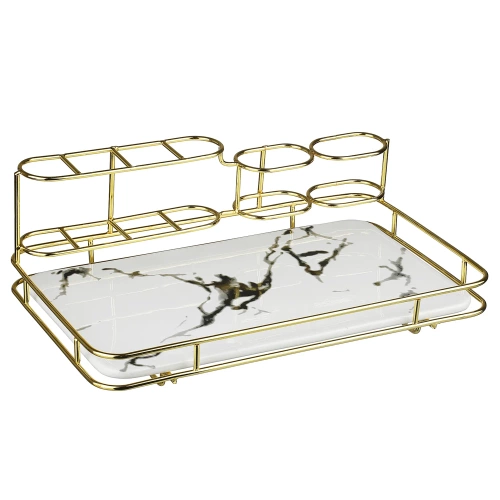 TCT-611-ALB | Raft pentru baie | Organizator pentru pasta de dinti, periute de dinti si produse cosmetice