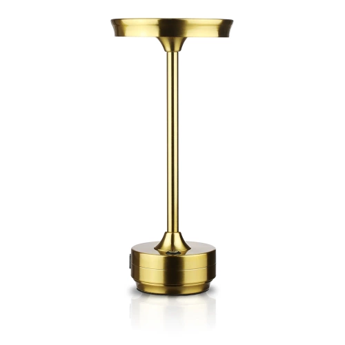 HJA30-ORO | Lámpara de mesa con batería incorporada | Lámpara de noche con tres colores de luz | Lámpara atmosférica para hotel o restaurante.
