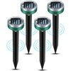 YQJ-1203-NERO- 4 pezzi | Repellente per roditori | Repellente solare per talpe e arvicole
