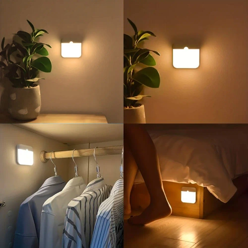 C4765-ALB | Lampa de mobila cu senzor de miscare | Lampă fără fir cu senzor de amurg | Lampa de noapte magnetica cu baterie incorporata