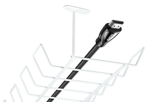 ZW-J725 | Organizator de cabluri sub birou | alb