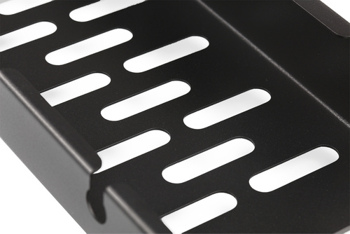 CWT-O3 | Organizador de cables ajustable debajo del escritorio 29-53 cm | Cesta, guía, asa | Negro