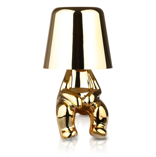 HJA23-L-GULD | Moderne bordlampe med touch-kontrol | Natlampe med indbygget batteri