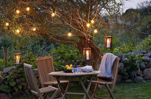 SDC-10LED-5M | Ghirlanda solare a LED, lampada da giardino | 10 lampadine LED | 5 metri