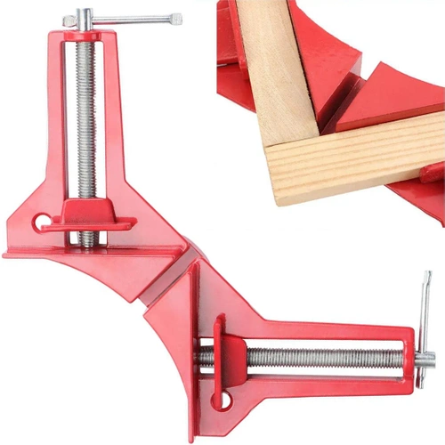 AZ-C90-ROSSO | Morsetto angolare per carpenteria | Morsa d&#39;angolo | Morsetto per montaggio ad angolo