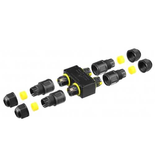 Hermetikus kábelcsatlakozó IP68 | önzáró 3 tűs csatlakozó 450 V 24 A, 4–11 mm kábelekhez | M684-H