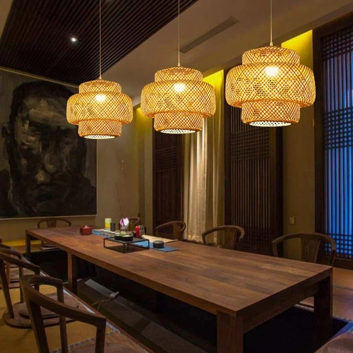 Handmade hanging bamboo lamp | BOHO | Chinese chandelier