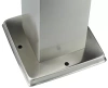 LLF-90CM | Lampada da giardino in piedi, palo quadrato per lampadina E27 | Alimentazione 230V, acciaio inox | acciaio inossidabile, 90 cm