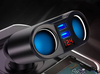 C10| Splitter per presa accendisigari con 2 porte USB 3.1A | voltmetro