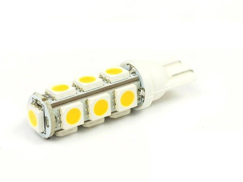 WW Autó LED izzó W5W T10 13 SMD 5050 Meleg fehér