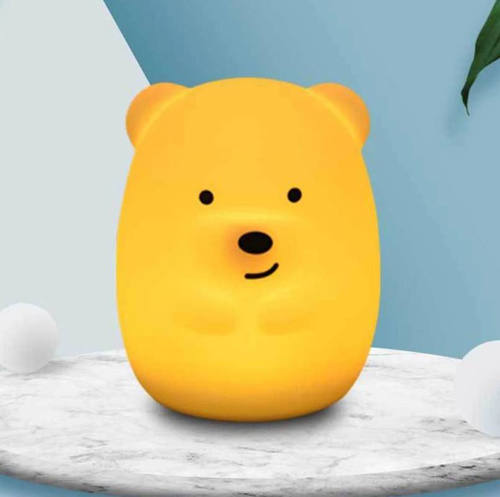 NL-04 | Lâmpada LED RGB de silicone para crianças | Urso de pelúcia LED | Controle remoto infravermelho