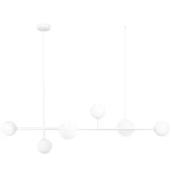 CDL-G610S-WEISS | Pendelleuchte mit 6 Lichtpunkten | Stilvoller Kronleuchter