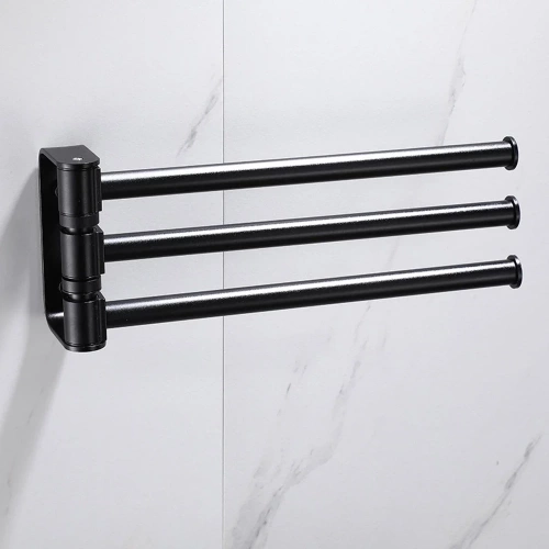 BTS-R003-B | Bathroom Towel Rack | 3 swivel arms