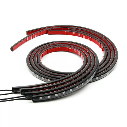 LED-onderzijdeverlichting | Flexibele RGB-tapes | Bluetooth-connectiviteit met telefoon-app | Bandlengte: 90cm x 2 en 120cm x 2